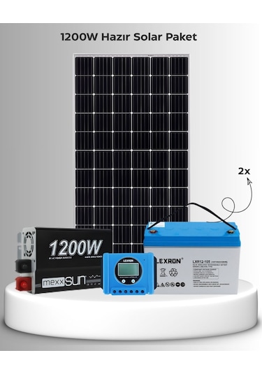 1200W Hazır Solar Paket – Bağ Evi & Karavan & Hobi Bahçesi
