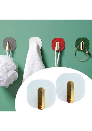 Buffer 2li Yapışkanlı Retro Askılık Dolap Kapak Kulpu Beyaz Çok Renkli