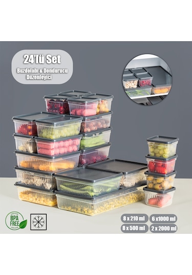 Porsima 2012 24'lü Buzluk Buzdolabı Düzenleyici Saklama Kabı Antr