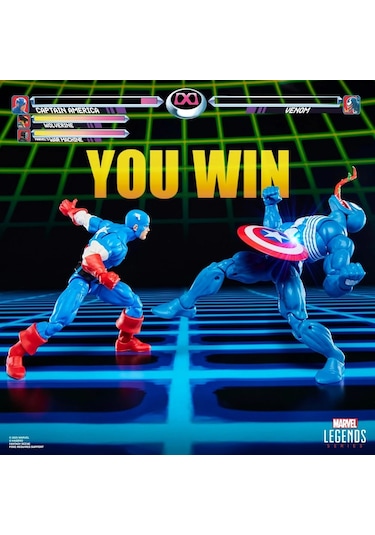 Hasbro Marvel Legends Gamerverse Captain America Vs Venom Retro Video Game İkili Aksiyon Figür Seti