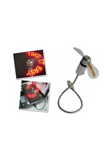 Eclips Mini Fan Usb ile Bağlanabilen Yazı Yazan Fan Işık Sistemi