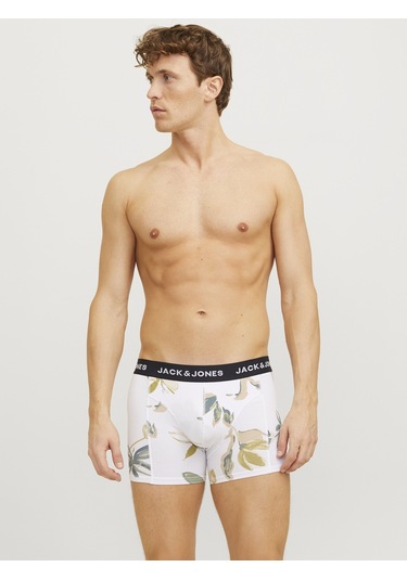 Jack Jones Erkek Desenli Pamuklu 3 Lü Boxer Set 12273114 KARIŞIK