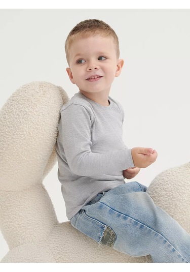 Mami-kids Yenidoğanlar İçin Uzun Kollu Body, Çocuklar İçin Koza 223418606 Gri