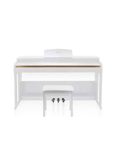 Jwin Sapphire Sdp-214 Çekiç Aksiyonlu 88 Tuşlu Dijital Piyano + Tabure - Beyaz