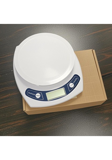 Konesam Dijital Mutfak Terazi, Hassas Ölçüm, Çeşitli Birimler, Tare Fonksiyonu, Lcd Ekranlı, Inox Platform, Kompakt Tasarım - Beyaz Beyaz