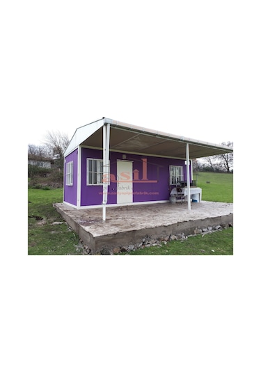 21 M² 1+1 Çatı+Verandalı Dış Cephe Betopanlı Konut Konteyner
