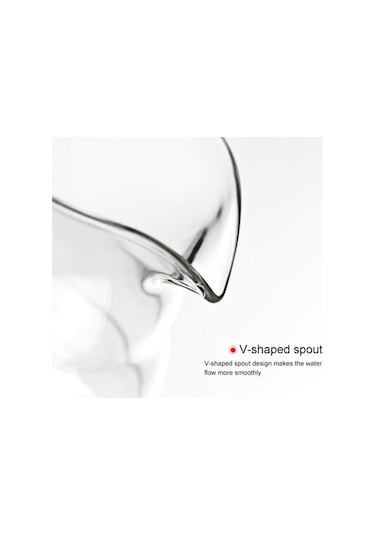 Pazly Isıya Dayanıklı El Yapımı Cam Kahve Demliği 600ml, Şeffaf, Bulut Dalgalı, Ev/kahve Dükkanı İçin