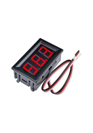 0.56 inch 0-100V DC 3 Kablolu Dijital Panel Kırmızı Voltmetre Düşük Kalite