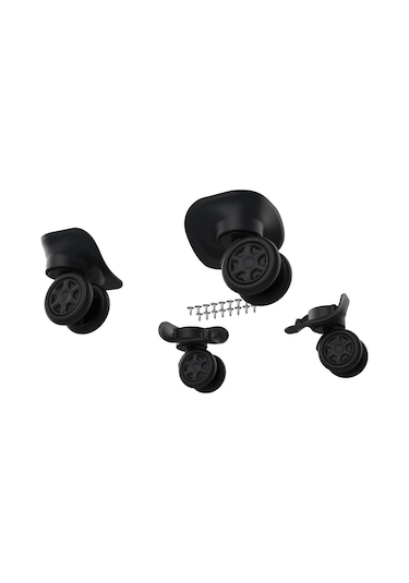 Keo-plus Abs Valiz Tekerleği Çift Teker Siyah Renk Altın