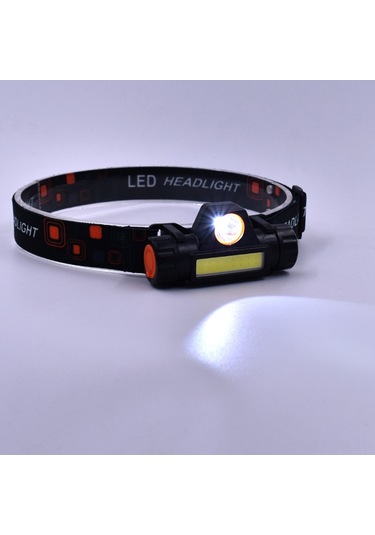 Mini Usb Şarj Edilebilir Cob Led Baş Lambası 400 Lümen Parlak Far, Kamp, Dağ Yürüyüşü Ve Balıkçılık İçin Mıknatıslı Tabanlı Ipx4 Suya Dayanıklı El Feneri Siyah