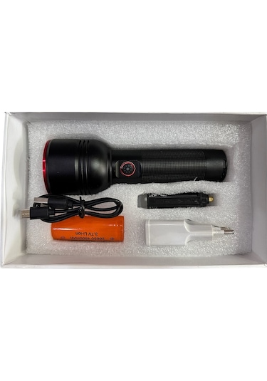 Powerdex Pd-6900 Zoomlu Şarjlı El Feneri 20w 2000 Lümen Siyah