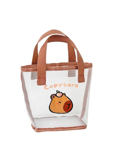 Springsun Cute Kapibara Desenli Ağ Çanta - Seyahat, Plaj Ve Dış Etkinlikler İçin Pratik Depolama Çantası