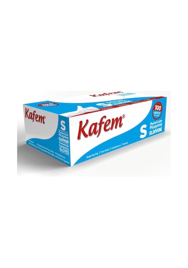 Kafem Beyaz Lateks Eldiven Pudralı (M) 100 Lü X 5 Paket