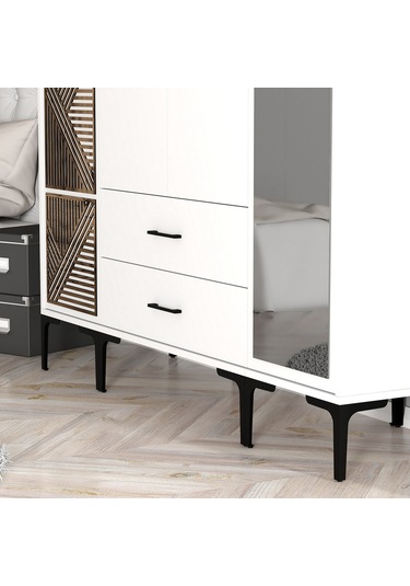 Variant Kumsal 4 Kapılı Ptr Gardrop - Beyaz / Beyaz