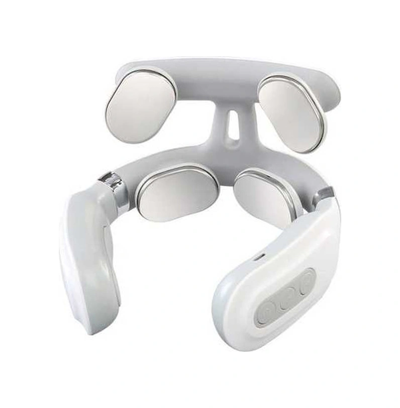 Tongxida 4 Başlıklı Akıllı Boyun Masaj Cihazı, Beyaz, Usb Isıtmalı Titreşimli, Boyun Masajı İçin İдеal Beyaz