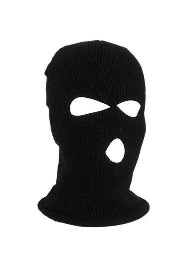 Geeksen Siyah Akrilik Telli Tam Yüz Kayak Maskesi - Soğuk Hava Koruyucu, Esnek Ve Nem Tutan Outdoor Erişimi Siyah