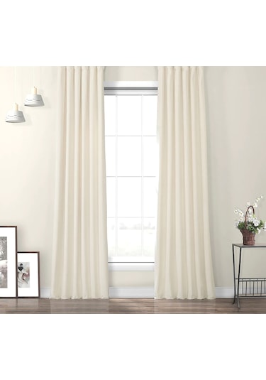 Evdepo Home Deniz Soft Pileli Fon Perde Krem