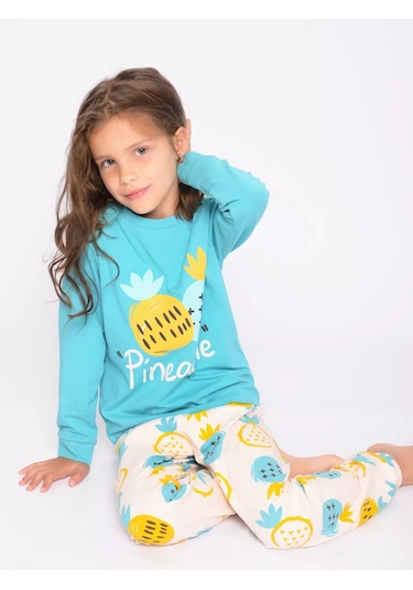 Bonito Kids Pantolonlu Pijama 170206742 Turkuaz