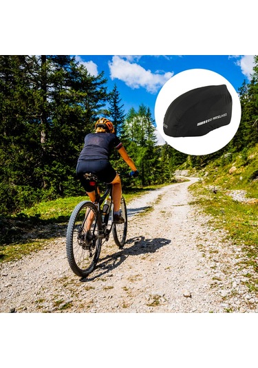 Arsuxeo Siyah Su Geçirmez Yansıtıcı Şerit Ile Bisiklet Kask Kapak Y11547b Siyah