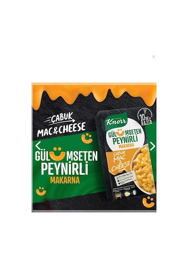 Knorr Çabuk Mac & Cheese Peynirli Makarna 212 Gr X 4 Adet