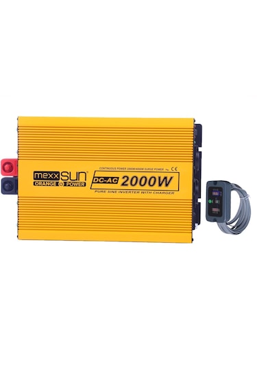 Mexxsun 12V Volt  2000W Watt Tam Sinüs Şarjlı Ekranlı Inverter