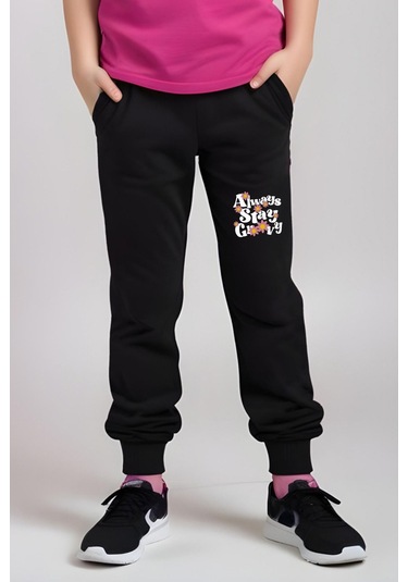 Always Stay Baskılı Kız Çocuk Tişört Ve Eşofman Alt-üst Takım Fuşya