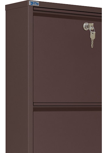 Ceha Kilitli 4'lü Metal Ayakkabılık Kahverengi - K.AYK-4 /AB8317/KL Kahverengi