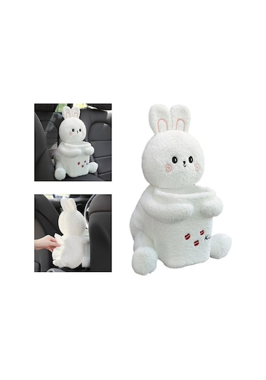 Createtech Yaratıcı Tavşan Suntek Kutusu Kol Doku Çöp Beyaz - Tavşan Araba Beyaz Nt Diğer
