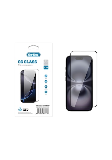 Nihcase Apple Uyumlu iPhone 14 Pro Godes Og Glass Antistatik Temperli Cam Ekran Koruyucu