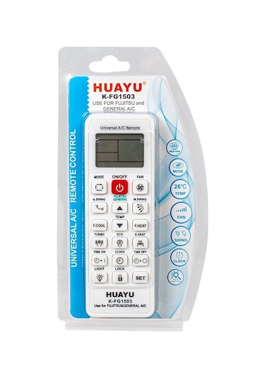 Fujitsu Uyumlu -General Universal Klima Kumandası Huayu K-Fg1503