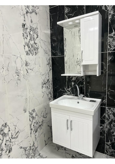 Denko Lotus Serisi 60 Cm Mdf Banyo Dolabı Beyaz