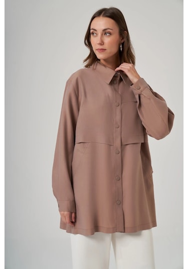 Nuss 6035 Cep Detay İnce Kap - Red Plum