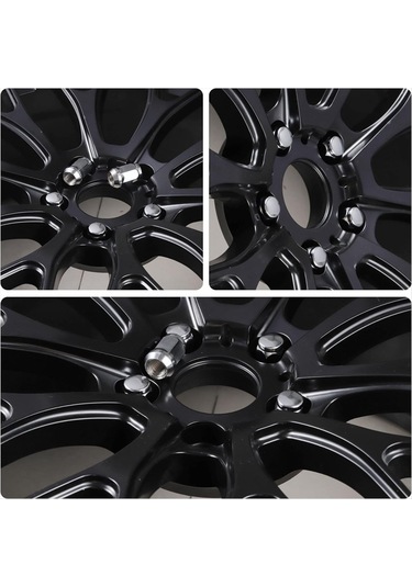 Nayomiglow M14x1.5 Tekerlek Somunları, Tek Parça Tasarım Çıkıntı Acorn Krom Tekerlek Somunları Diğer