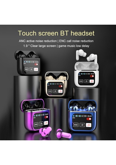 Teltree Se 60 In-ear Bluetooth Kulaklık Mavi - Anc+enc Gürültü Engelleme, 1.83" Dokunmatik Ekran, 6 Saat Kullanim Süresi, V5.4 Bt, Ip4 Su Geçirmezlik