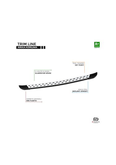 S-dizayn Peugeot Rifter Trimline Gri Arka Koruma 2019 Üzeri