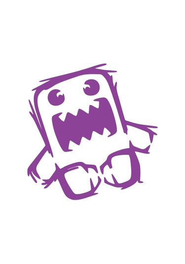 Komik Dinozor Araba Stickeri 17x17 Cm Mor