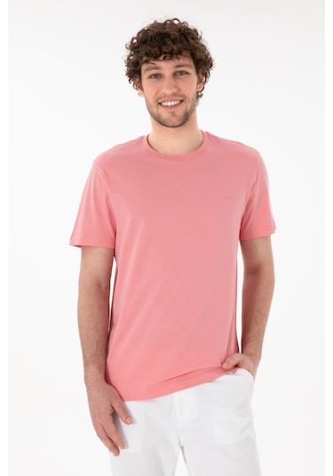 U.S. Polo Assn. Erkek Regular Fit Bisiklet Yaka Pembe Basic Tişört 50305928-VR041 U.S. Polo Assn. Erkek Regular Fit Bisiklet Yaka Pembe Basic Tişört 50305928-VR041