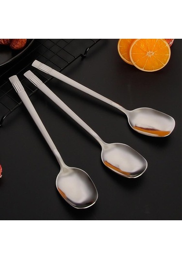 Altın Yaratıcı Uzun Saplı Duvar Asılı Kaşık Paslanmaz Çelik Tatlı Karıştırma Dondurma Çay Kahve Kaşığı Karıştırma Kaşığı Sofra Parti