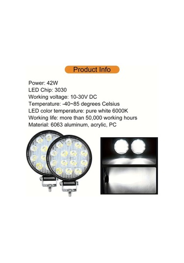 Xuweiwei 42w 4 Adet Led Çalışma Işık Çubuğu 12v Yüksek Parlaklık Neon Kiti Evrensel Uyum Araç Için