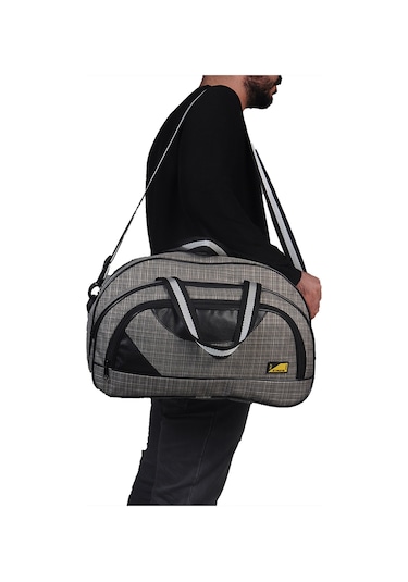 Strong Havlu Kumaş Orta Boy Spor Seyahat Çantası Gri