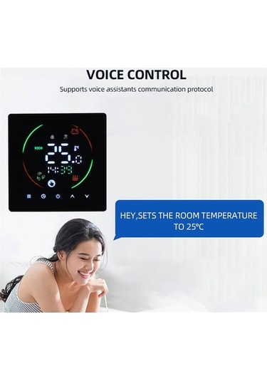 Pazly Akıllı Termostat 3a, Su Isıtma Haftalık Programlanabilir Lcd Ekran Dijital Duvar Termostatı