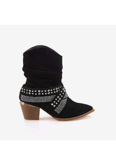 Kemal Tanca Kadın Bot 26-103152k Siyah Suet