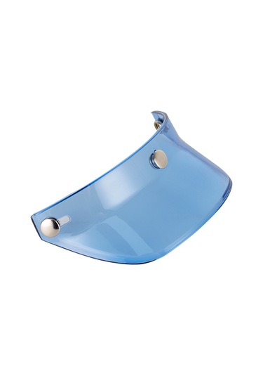 Youtek Retro Motosiklet Kaskı Siperliği, Güneş Koruma Özellikli, Hafif Yapı, Açık Mavi Renk