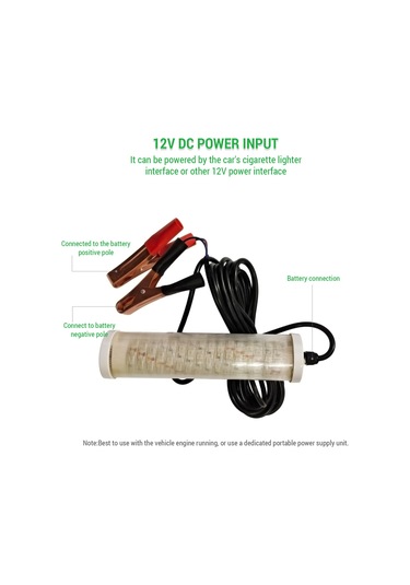 Symbee 12v 20w 120 Led Su Altı Balık Işığı, Yeşil Işık 5m Kablolu, Tuzlu & Tatlı Su Uyumlu, Gece Balıkçılığı İçin Sulu Ortamlar İçin Beyaz