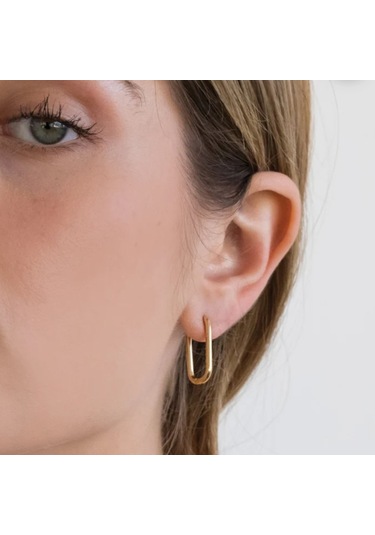 Heppii Orta Boy Oval Halka Küpe