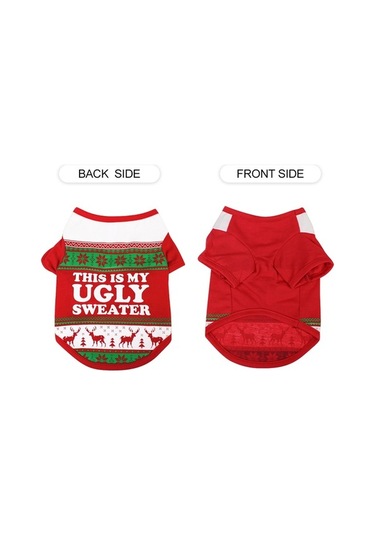 Yılbaşı Temalı Köpek Tişörtü - Şık Ve Rahat Evcil Hayvan Giyimi, Farklı Boyut Seçenekleri İle Gümüş Gümüş