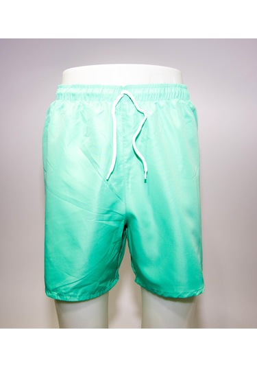 Erkek Deniz Şortu  Kısa Boardshort Fileli Yeşil Meridyendukkan Trıbord Yeşil
