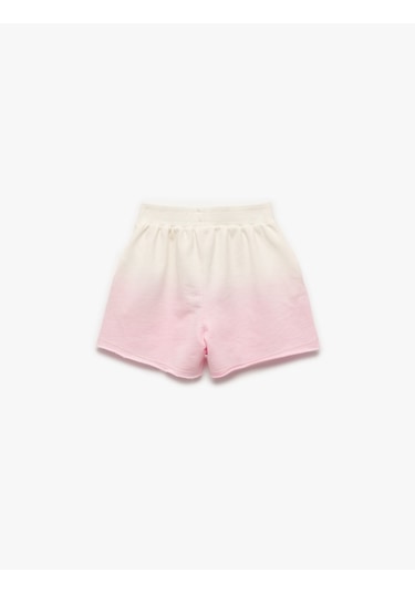 Koton Pamuklu Beli Bağcıklı Cepli Desenli Mini Şort Ekru 5skg40054ak Ekru