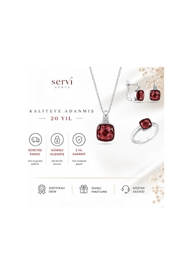 Servi 925 Ayar Gümüş Pomelita Set-83