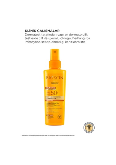 Bioxcin Sun Care Çok Yüksek Korumalı Güneş Kremi 50 Spf 200 Ml Tüm Ciltler İçin